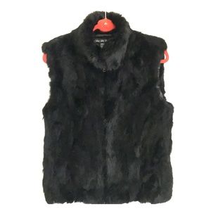 Genuine rabbit fur vest